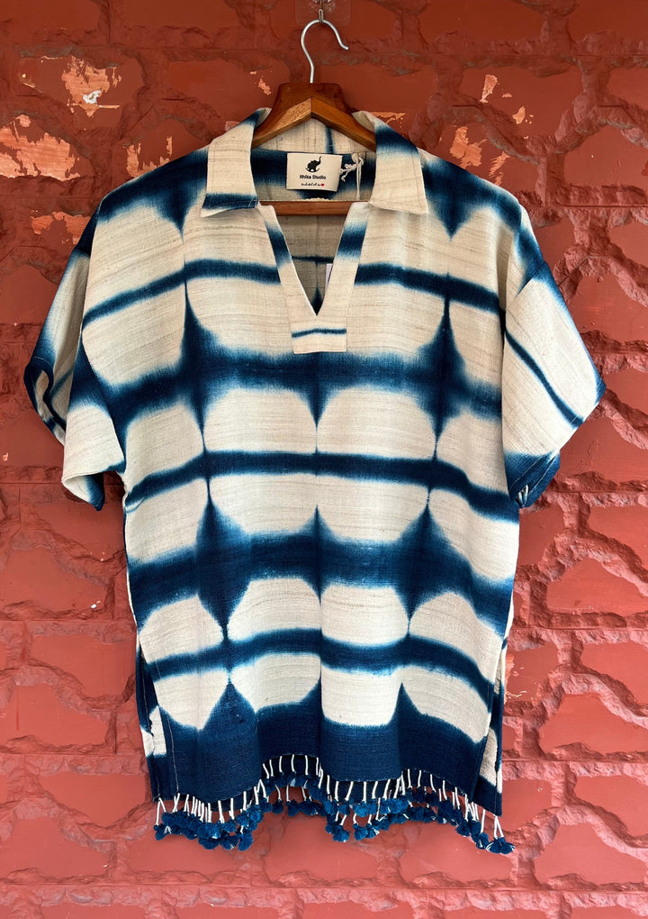 Box Shirt - Indigo Clamp Dye