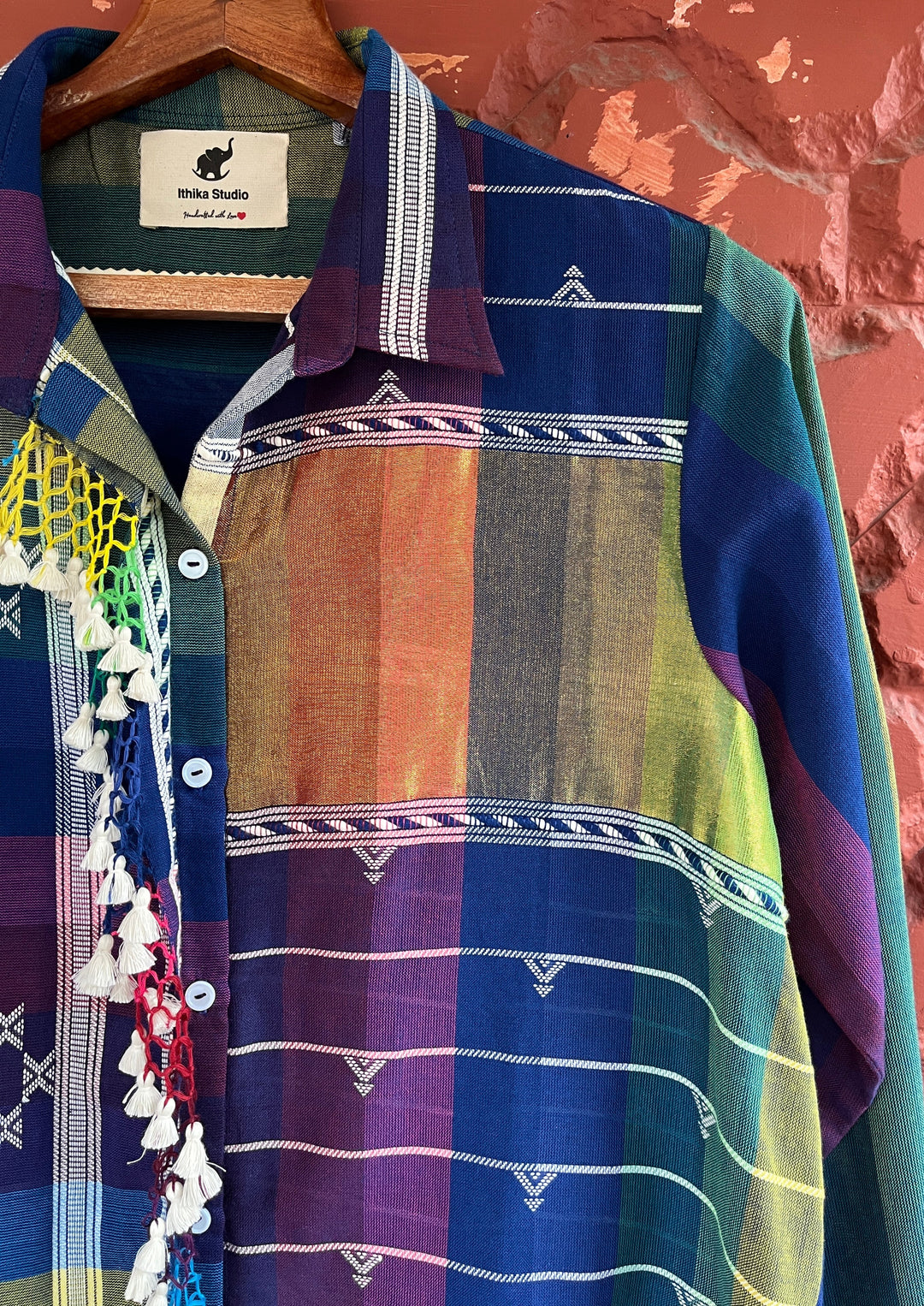 Bhujodi Shirt Blue Multi-Color