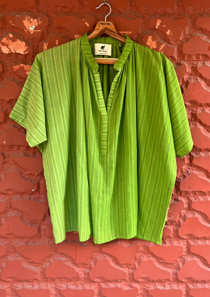 Sunday Shirt - Ombre Green Stripes