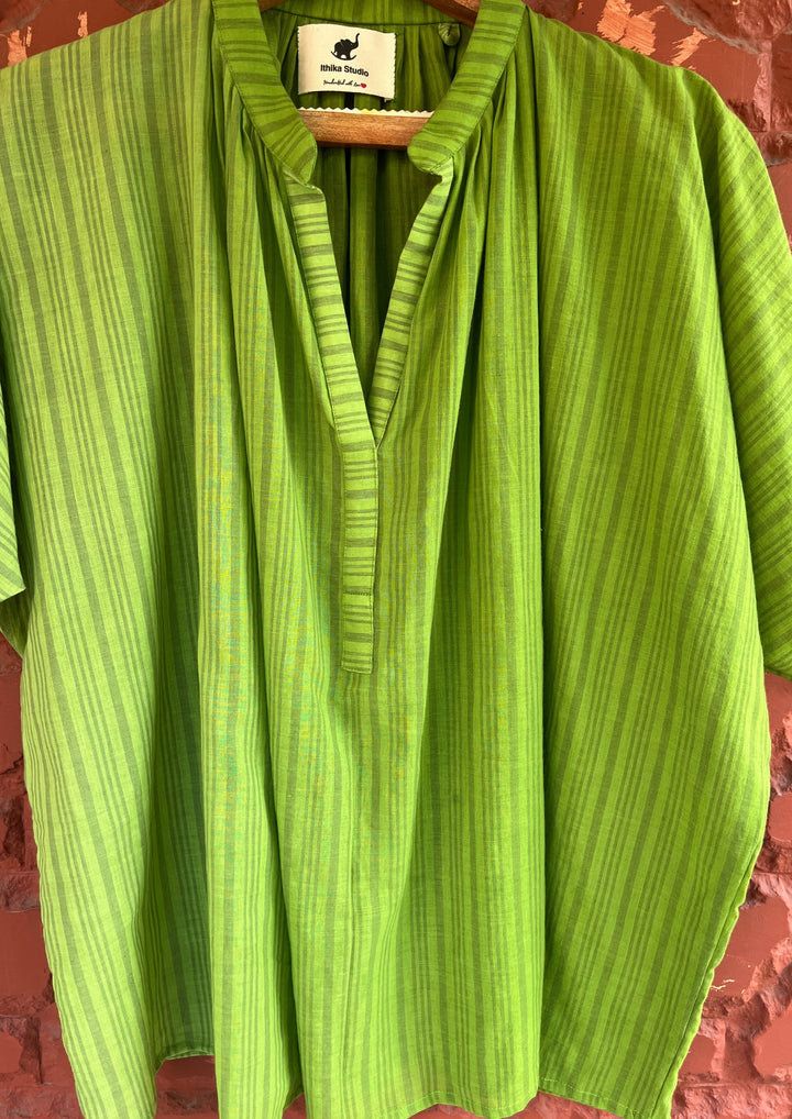 Sunday Shirt - Ombre Green Stripes