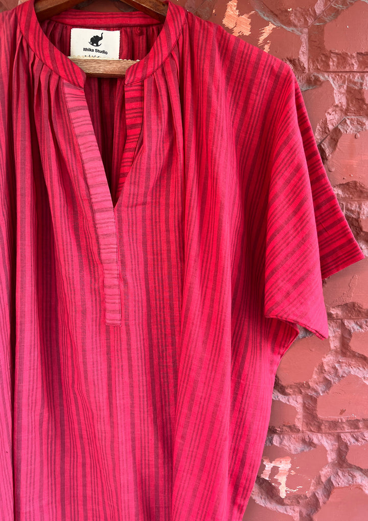 Sunday Shirt - Ombre Cherry Stripes