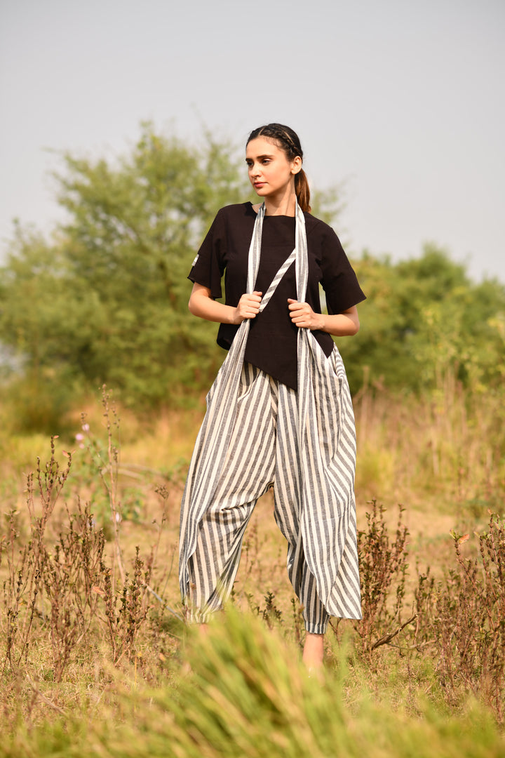 Grey Stripes Organic Kala Cotton Co-ord Set