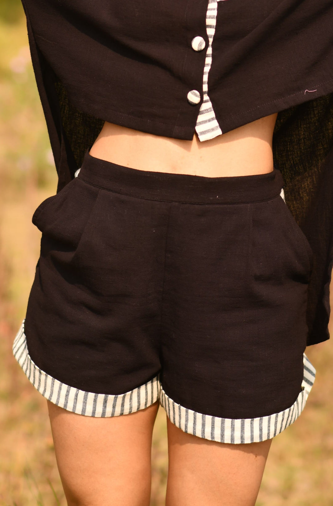 Hand-woven Organic Kala Cotton Shorts
