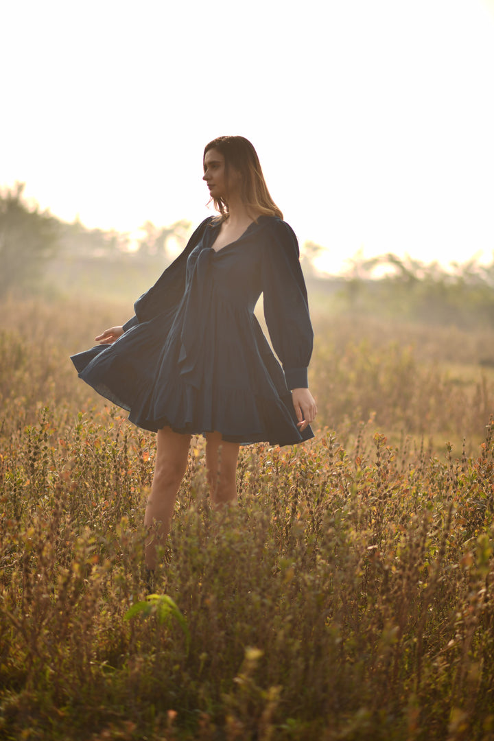 Indigo Natural Dyed Organic Kala Cotton Dress